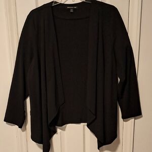 Black Blazer with Waterfall Front